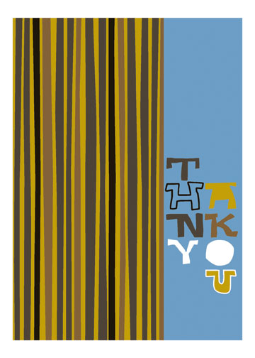 Thanks greeting card sample